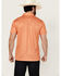 Image #4 - Rock & Roll Denim Men's Geo Print Short Sleeve Stretch Polo Shirt, Orange, hi-res