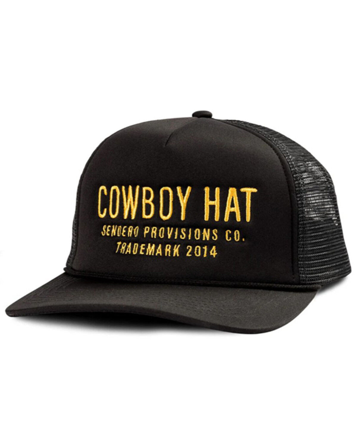 Image #1 - Sendero Provisions Cowboy Hat Ball Cap, Black, hi-res