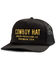 Image #1 - Sendero Provisions Cowboy Hat Ball Cap, Black, hi-res