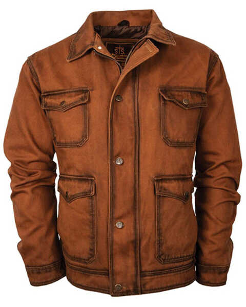 STS Ranchwear By Carroll Men's Brush Buster Jacket, Rust Copper, hi-res