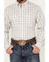 Image #3 - George Strait by Wrangler Men's Plaid Print Long Sleeve Button-Down Stretch Western Shirt, Light Grey, hi-res