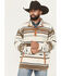 Image #1 - Cinch Men's Striped 1/4 Snap Pullover, Cream, hi-res