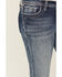 Image #4 - Grace In LA Girls' Medium Wash Floral Embroidered Faux Flap Pocket Bootcut Stretch Denim Jeans, Blue, hi-res