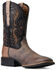Image #1 - Ariat Men's Tally Ink Sport Frisco VentTEK Leather Performance Western Boot - Broad Square Toe, Brown, hi-res