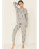 PJ Salvage Women's Lightning Bolt Sweatpants, Heather Grey, hi-res