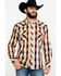 Rock & Roll Denim Men's Southwestern Jacquard Plaid Long Sleeve Western Shirt , Red, hi-res