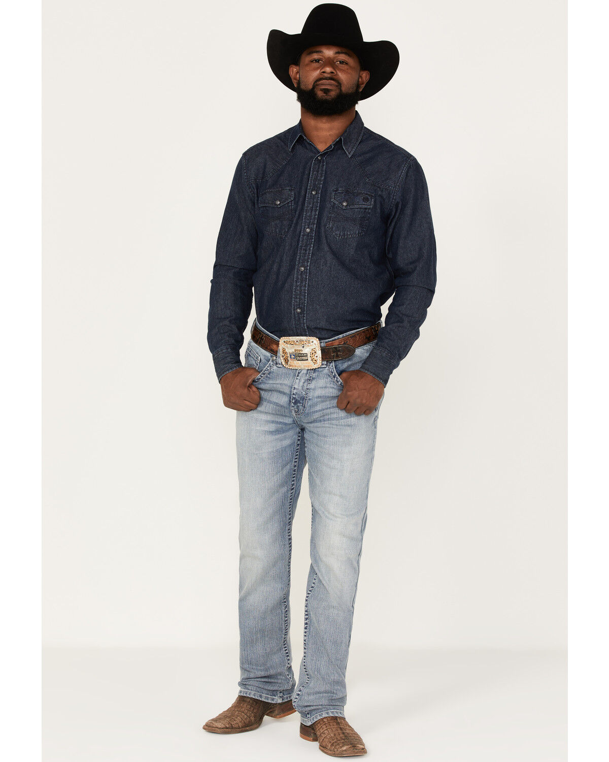 Image #1 - Cody James Men's Walker Light Wash Slim Straight Stretch Jeans, Light Medium Wash, hi-res