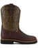 Image #2 - US Boot Men's Waterproof Pull-On Work Boots - Steel Toe, Brown, hi-res