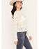 Image #2 - Rock & Roll Denim Women's Lace Ruffle Long Sleeve Top, Cream, hi-res