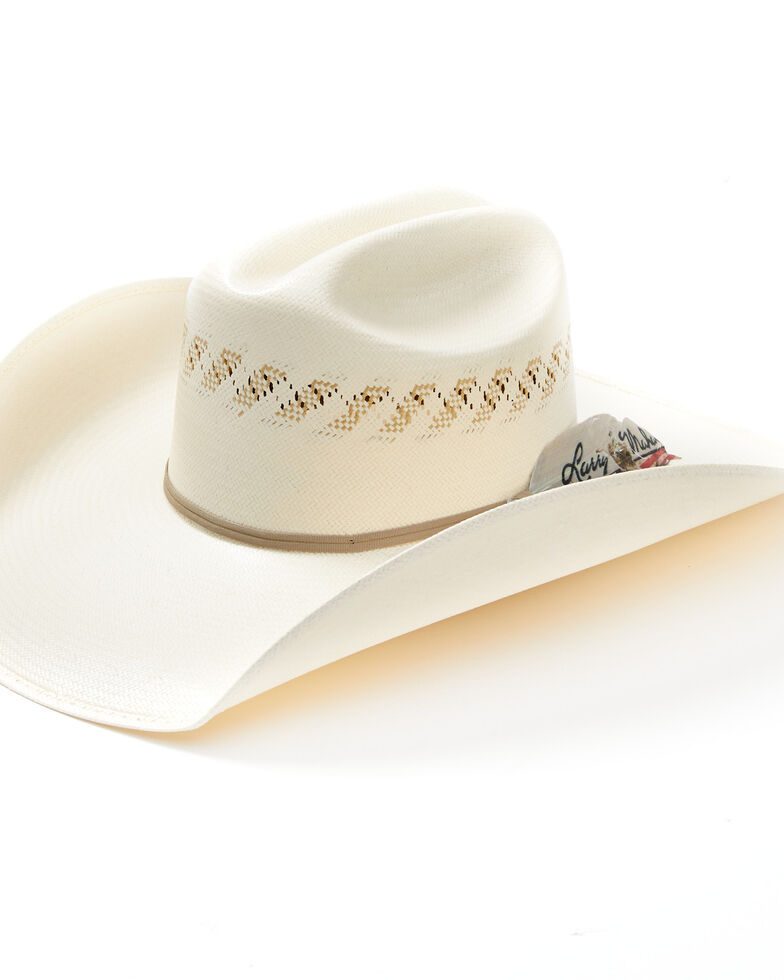 Larry Mahan Men's Tan 10X Cowboy USA Straw Western Hat , Tan, hi-res