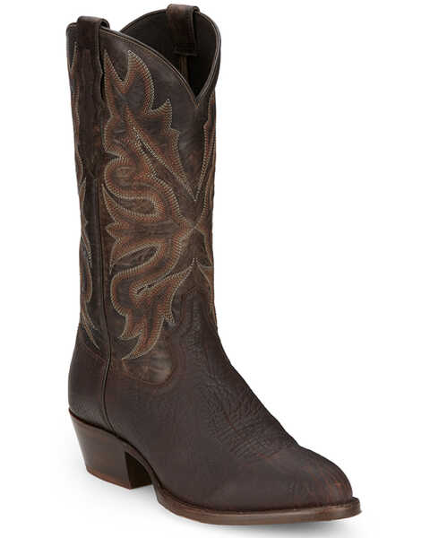Tony Lama Men's Stegall Western Boots - Medium Toe, Dark Brown, hi-res