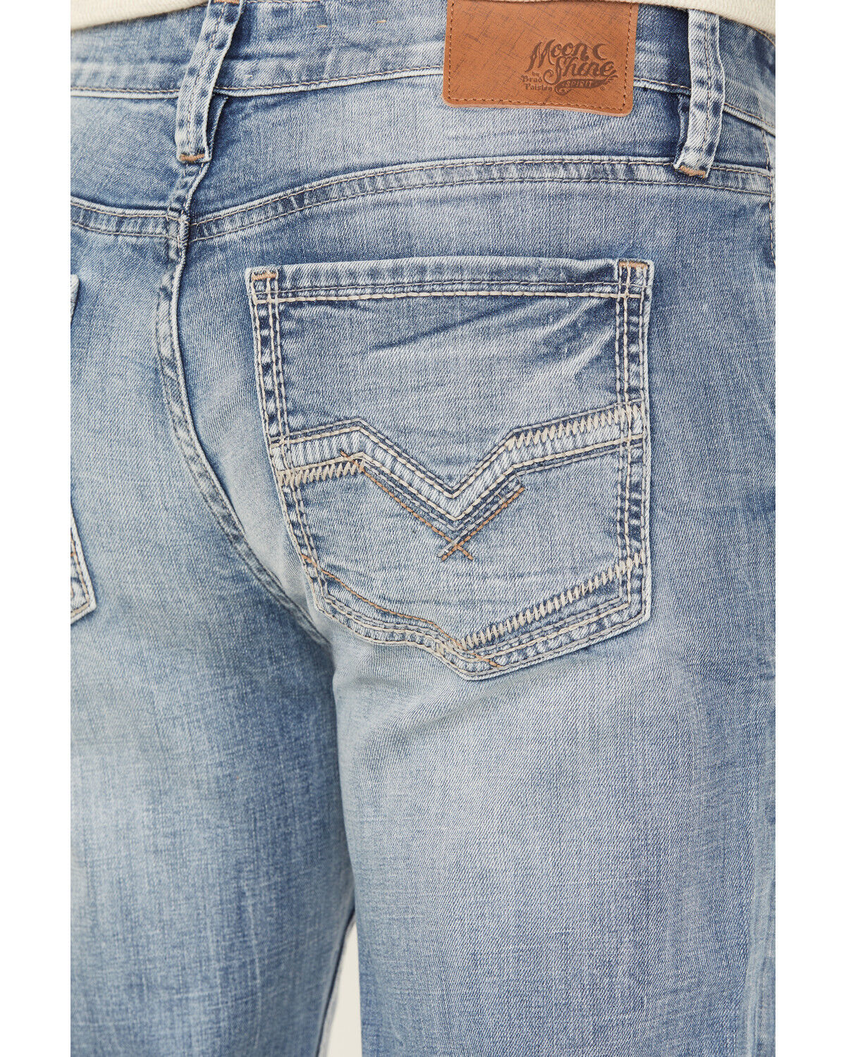 Image #4 - Moonshine Spirit Men's Fire Water Medium Wash Slim Straight Stretch Denim Jeans, Light Medium Wash, hi-res