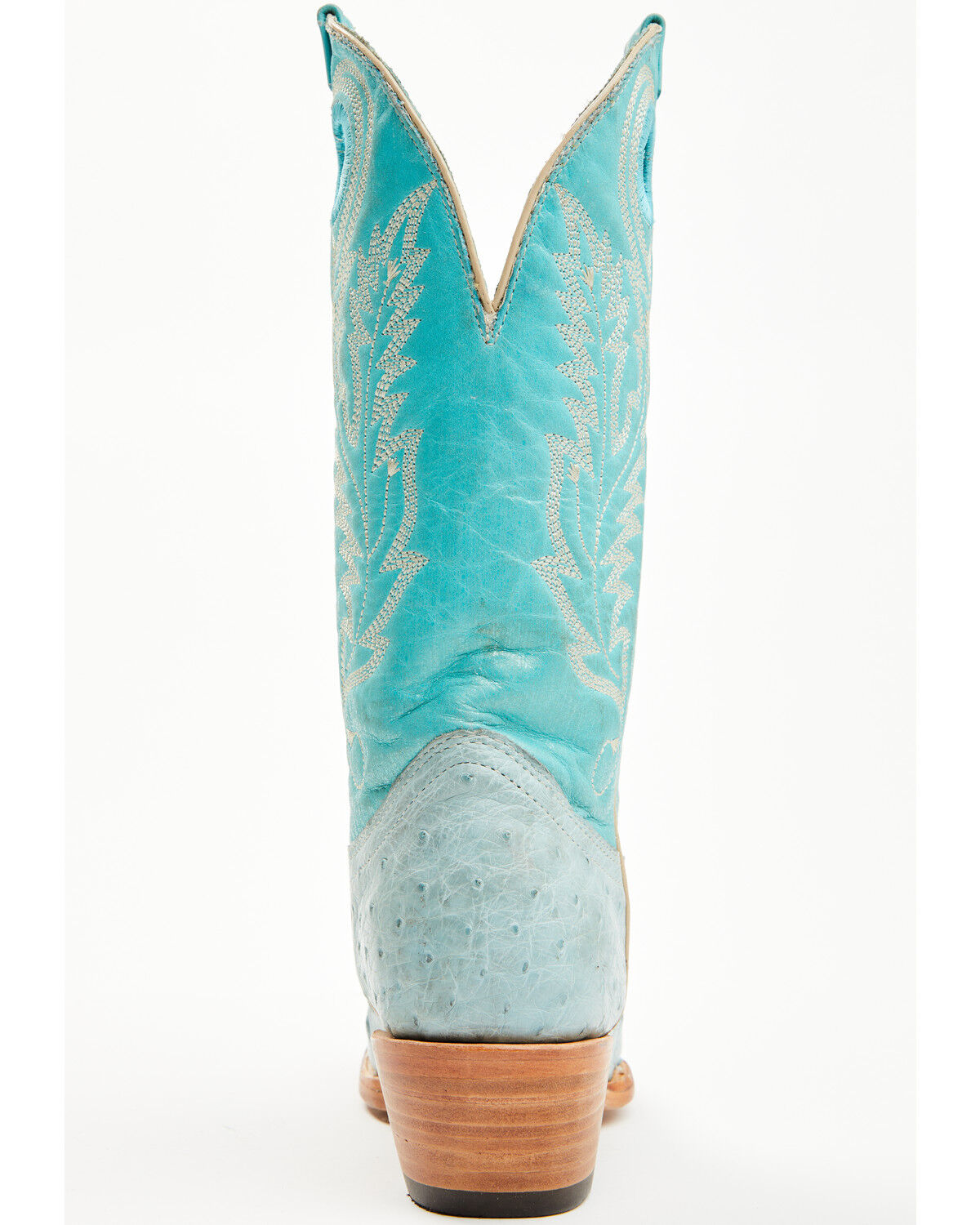 Image #5 - Corral Women's Exotic Ostrich Western Boots - Square Toe, Blue, hi-res