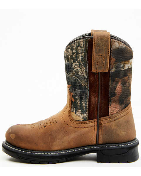 Image #3 - Cody James Boys' Real Tree Camo Work Boot - Round Toe , Brown, hi-res