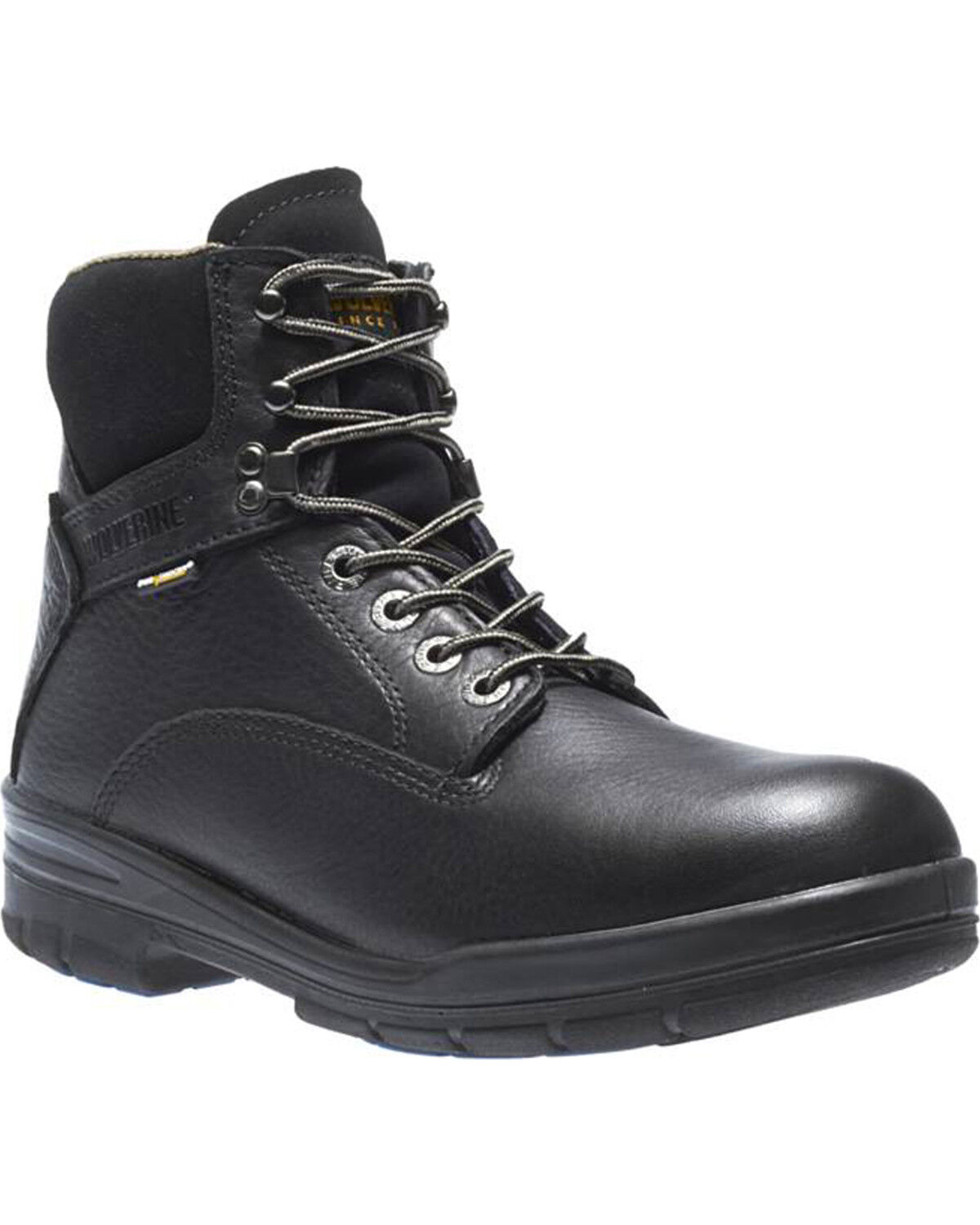 Image #1 - Wolverine Men's Durashocks SR Direct 6" Work Boots - Round Toe, Black, hi-res