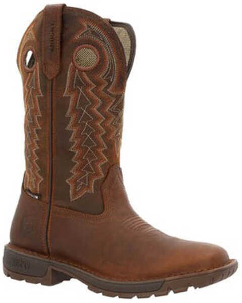 Image #1 - Rocky Women's Legacy 32 Waterproof Pull On Western Boot - Broad Square Toe , Brown, hi-res
