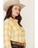 Image #2 - Ariat Women's Billie Jean Cactus Plaid Print Long Sleeve Button-Down Western Shirt - Plus, Yellow, hi-res