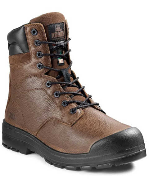 Kodiak Men's 8" Greb Insulated Work Boots - Steel Toe , Brown, hi-res