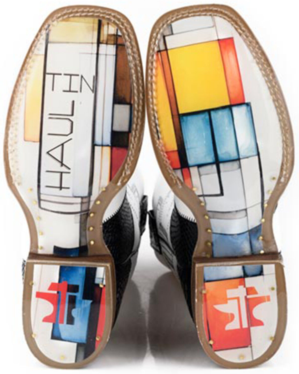 Image #2 - Tin Haul Women's Mondrian Western Boots - Broad Square Toe, Multi, hi-res