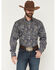 Image #1 - Cinch Men's Paisley Print Long Sleeve Button-Down Western Shirt, Navy, hi-res