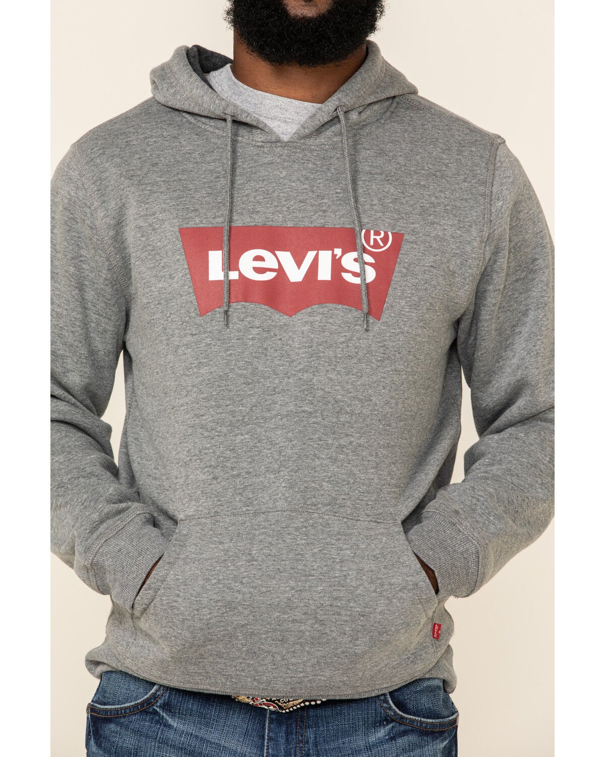 Levi's Men's Steel Grey Batwing Logo 