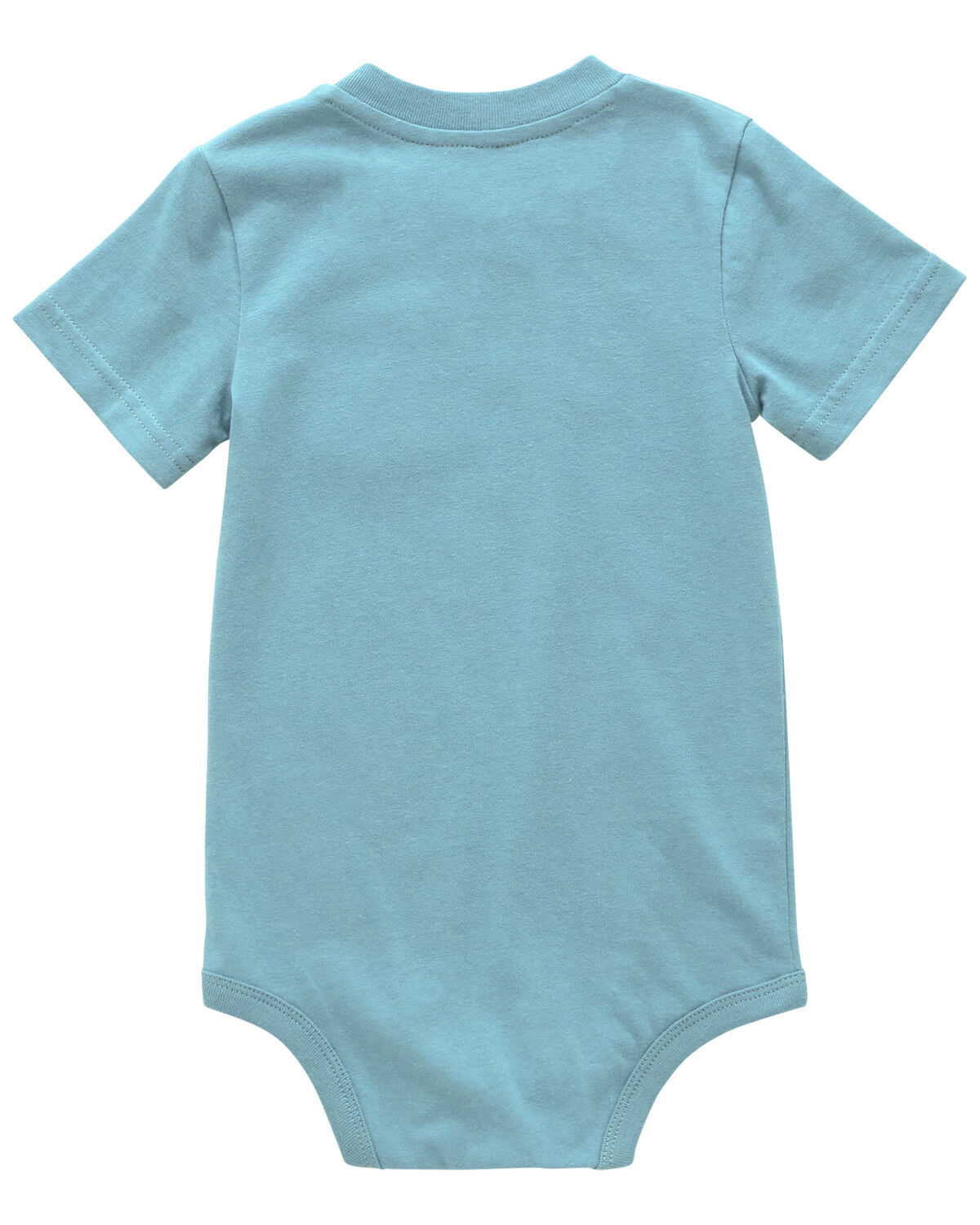 Image #2 - Carhartt Infant Boys' Solid Short Sleeve Snap Onesie, Blue, hi-res