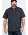 Hawx Men's Charcoal Solid Yarn Dye Two Pocket Short Sleeve Work Shirt - Big, Charcoal, hi-res