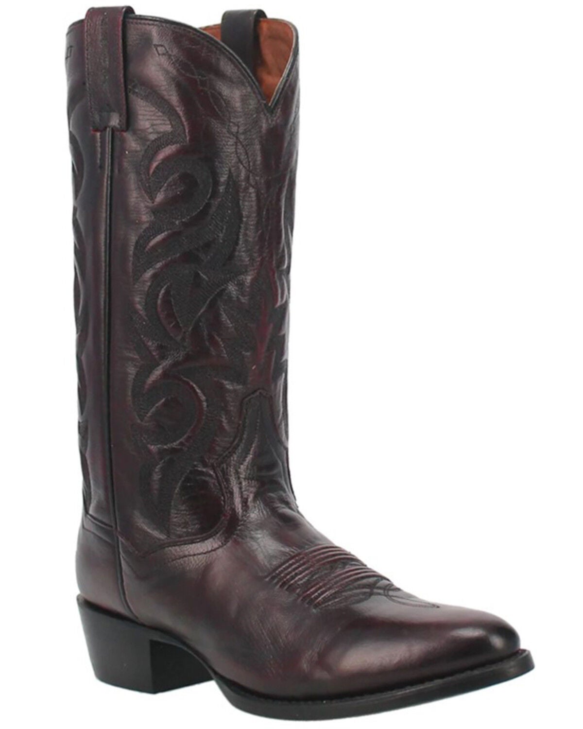 Dan Post Men's Mignon Western Boots - Round Toe, Black Cherry, hi-res