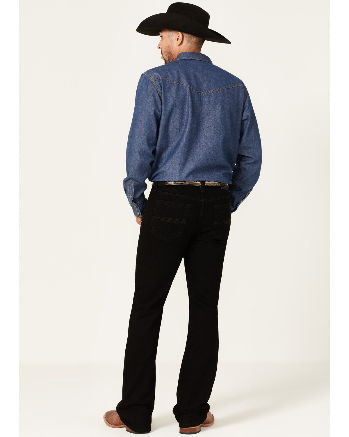 Image #3 - Cody James Men's Night Rider Black Wash Slim Bootcut Stretch Denim Jeans - Tall, Black, hi-res