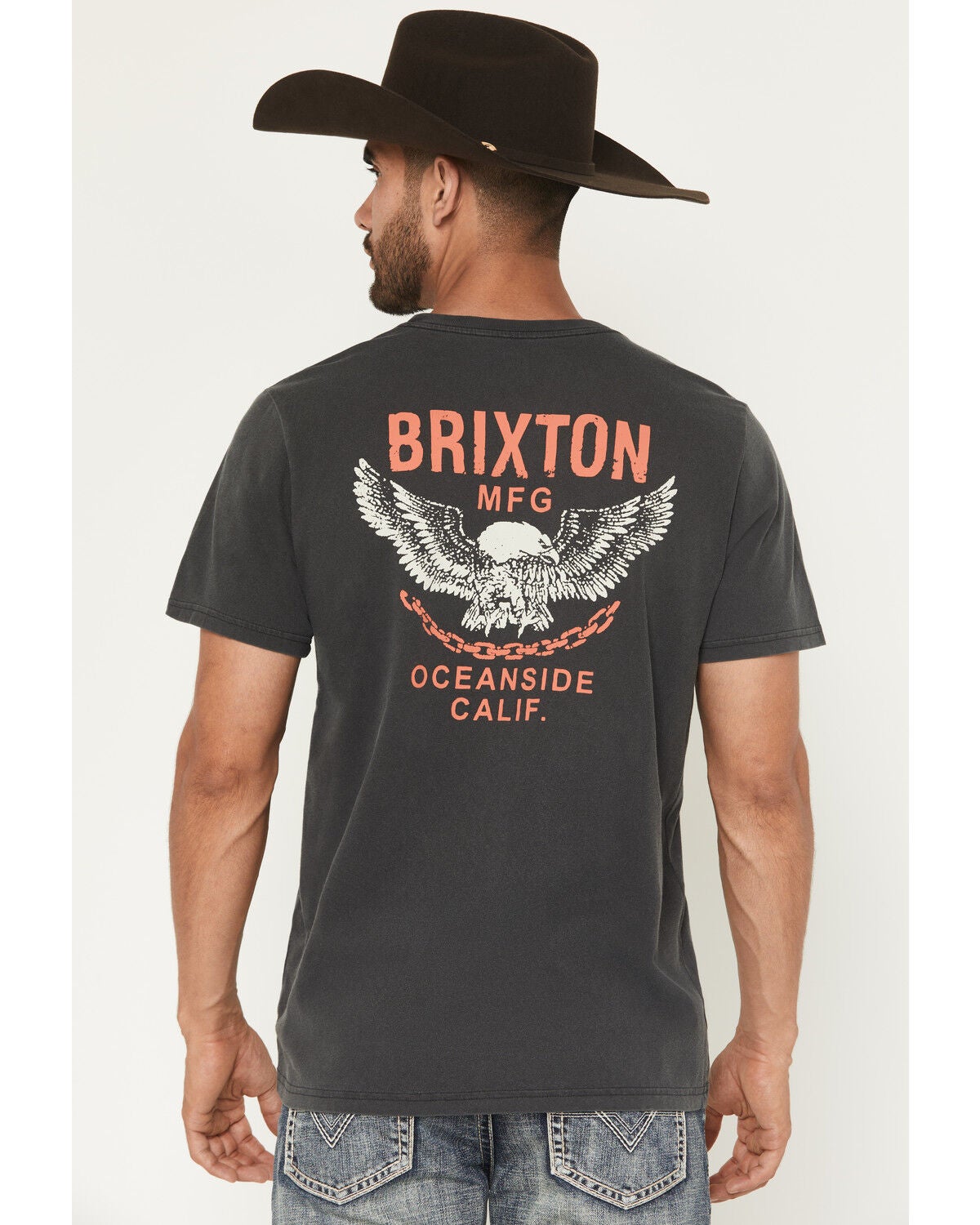 Image #1 - Brixton Men's Waller Logo Short Sleeve Graphic T-Shirt, Black, hi-res