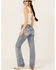 Image #1 - Miss Me Women's Medium Wash Mid Rise Bootcut Stretch Denim Jeans , Medium Wash, hi-res