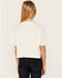 Image #4 - Ariat Girls' Logo Short Sleeve Graphic Cropped Tee, White, hi-res