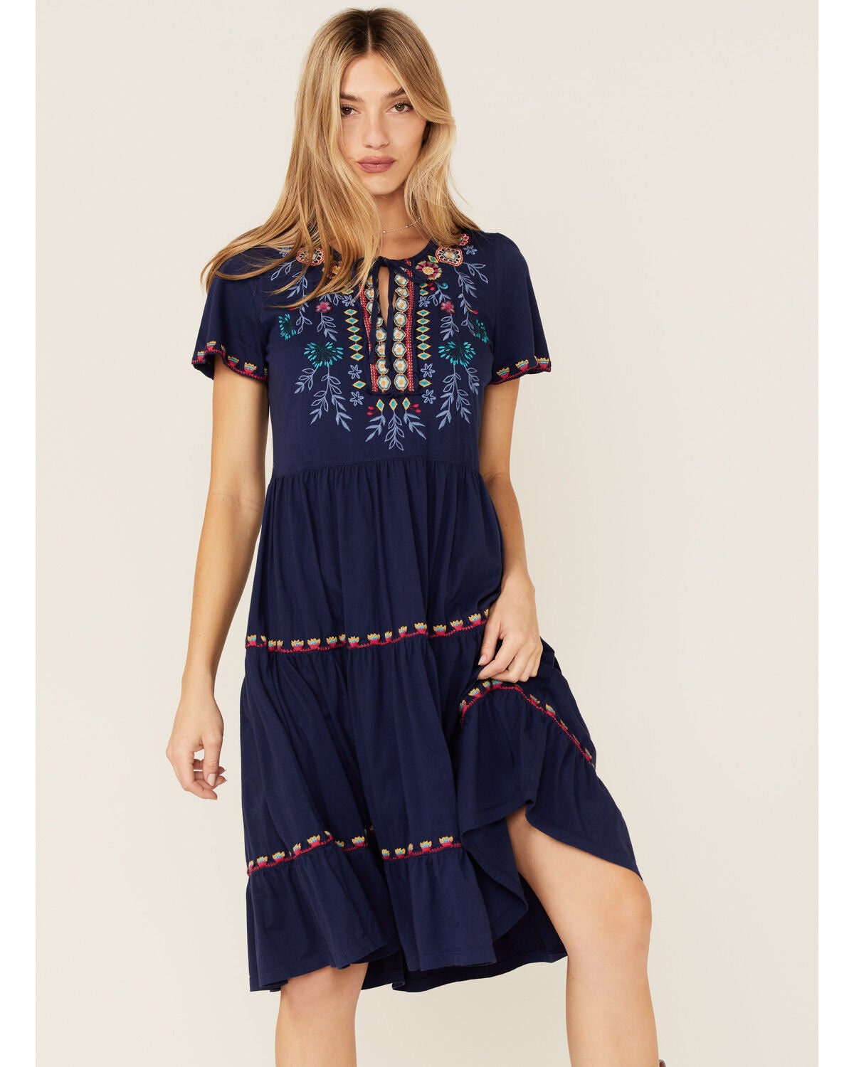 Sicilia Tiered Knit Maxi Dress 