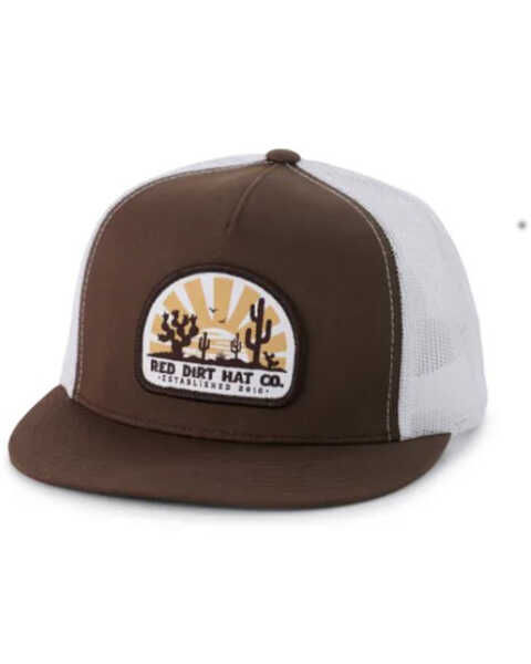 Red Dirt Hat Men's Free Rein Logo Patch Ball Cap , Brown, hi-res