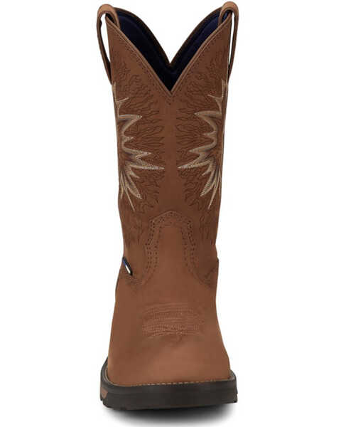 Image #4 - Tony Lama Men's Boom Saddle Cowhide Pull On Soft Western Work Boots - Round Toe , Tan, hi-res