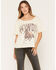 Image #1 - Cleo + Wolf Women's Howdy Slouchy Short Sleeve Graphic Tee, Cream, hi-res