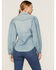 Image #3 - Panhandle Women's Denim Dolman Sleeve Snap Shirt , Blue, hi-res