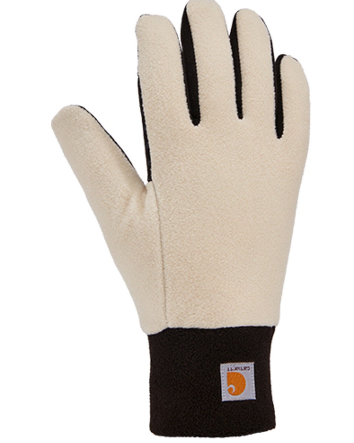 Carhartt Women's Storm Defender&reg; Silicone Grip Fleece Gloves, Cream/black, hi-res