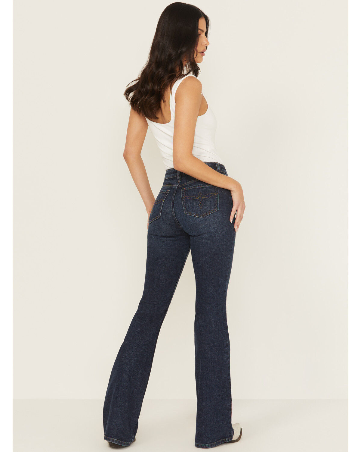 Image #3 - Shyanne Women's Luna High Rise Bootcut Stretch Denim Jeans, Dark Wash, hi-res