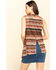 Rock & Roll Denim Women's Knit Stripe Vest , Brown, hi-res