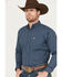 Image #2 - Ariat Men's Pro Series Karim Classic Fit Long Sleeve Button Down Western Shirt, Navy, hi-res