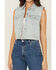 Image #3 - Levi's Women's Light Wash Striped Vest, Light Wash, hi-res