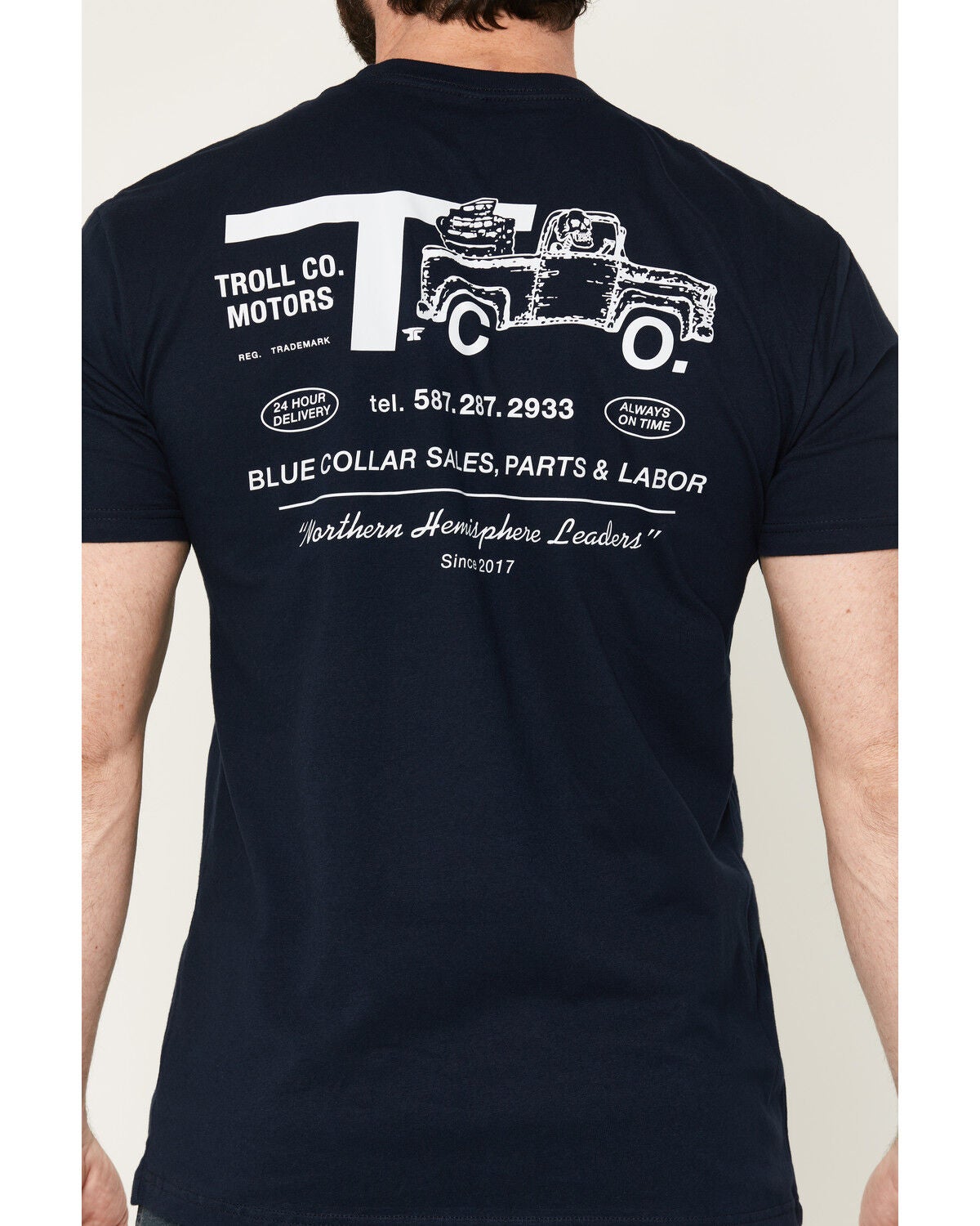 Image #4 - Troll Co Men's Motors Short Sleeve Graphic T-Shirt, Navy, hi-res