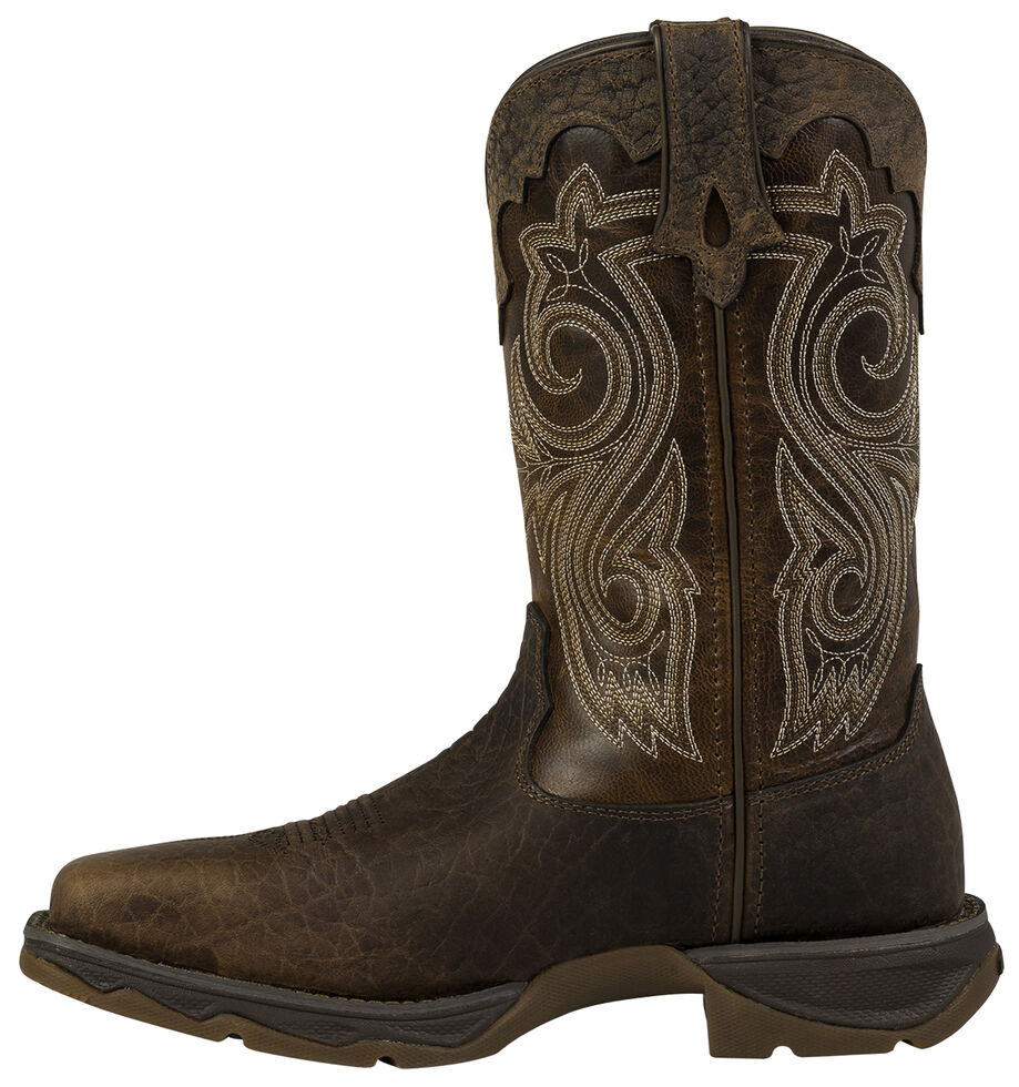 Durango Women's Lady Rebel Cowgirl Boots - Steel Toe, Brown, hi-res