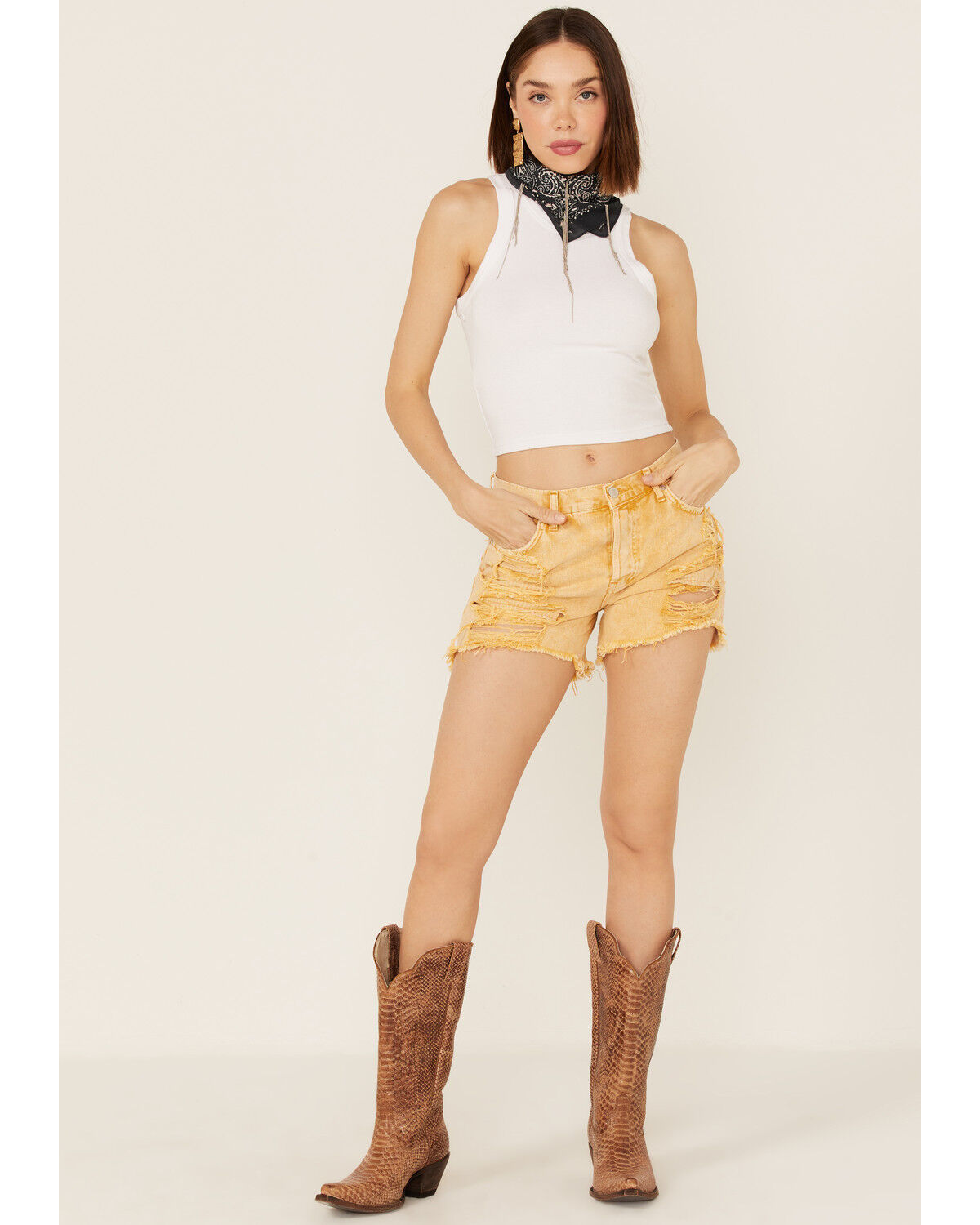 Image #1 - Free People Women's Maggie Denim Jean Shorts, , hi-res