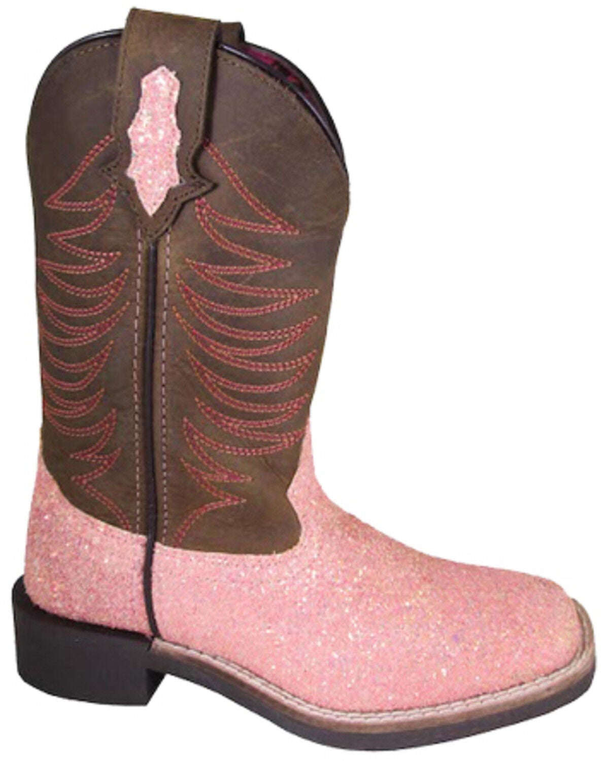 Image #1 - Smoky Mountain Girls' Ariel Western Boots - Broad Square Toe, Pink, hi-res