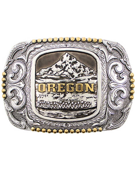 Cody James Men's Oregon Two-tone Belt Buckle, No Color, hi-res