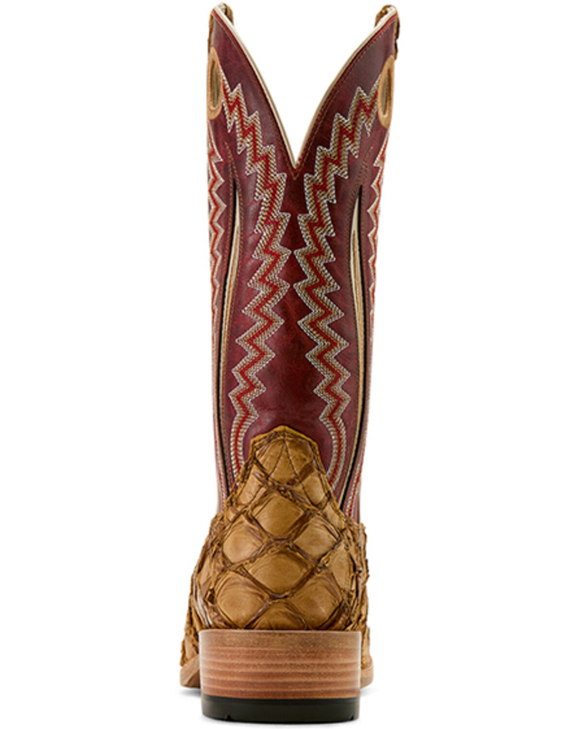 Image #3 - Ariat Men's Futurity Fame Exotic Pirarucu Western Boots - Square Toe, Brown, hi-res