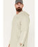 Image #2 - Hawx Men's FR Logo Hooded Long Sleeve Shirt, Taupe, hi-res