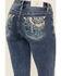 Image #2 - Miss Me Women's Dark Wash Mid Rise Dreamcatcher Pocket Bootcut Stretch Denim Jeans, Dark Wash, hi-res